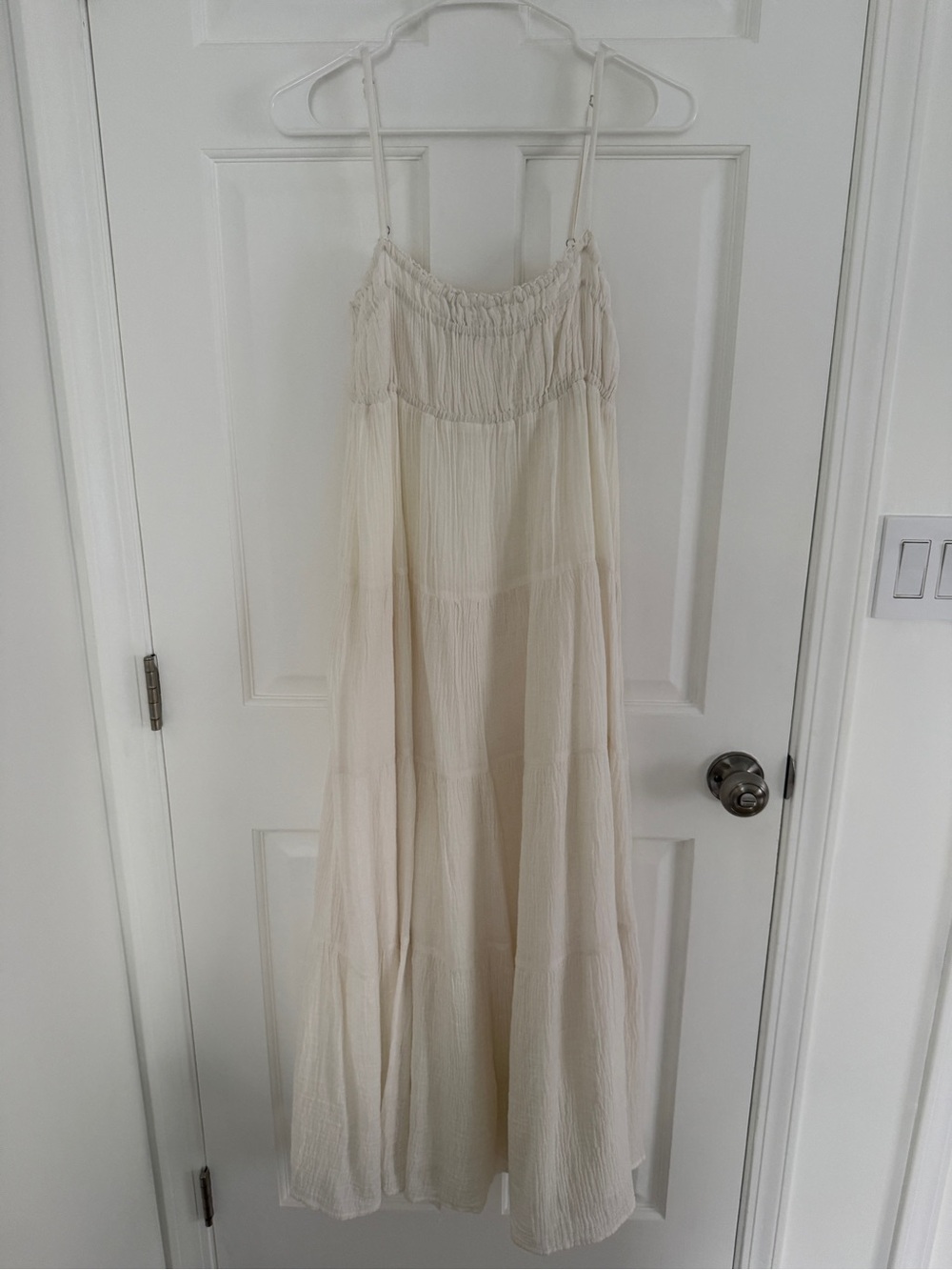 NWOT Zara Home Gauze Smocked Beach Maxi Dress with Spaghetti Straps